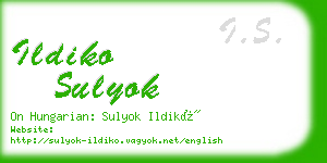 ildiko sulyok business card